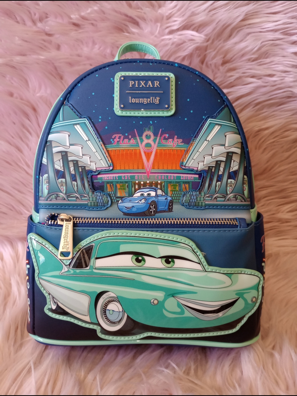 Loungefly Disney Pixar Cars Flo Mini Backpack. HOTT!